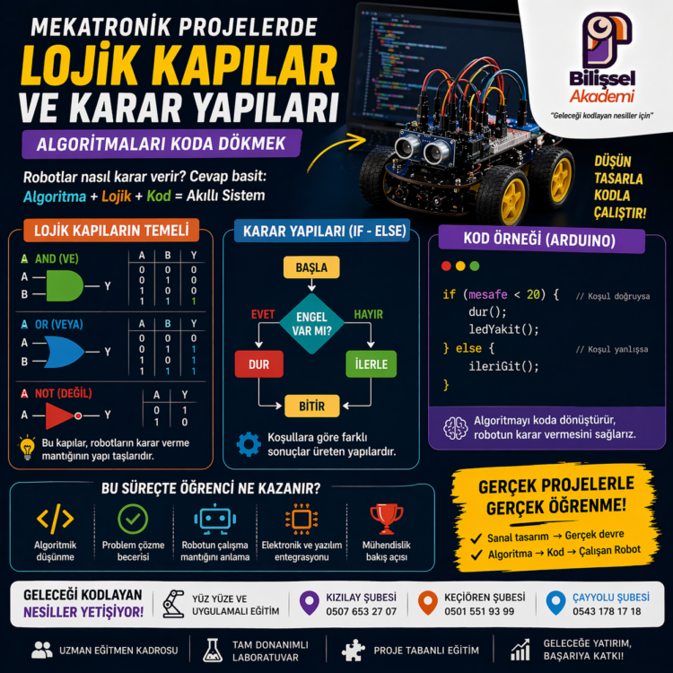 Mekatronik projelerde lojik kapılar ve karar yapıları